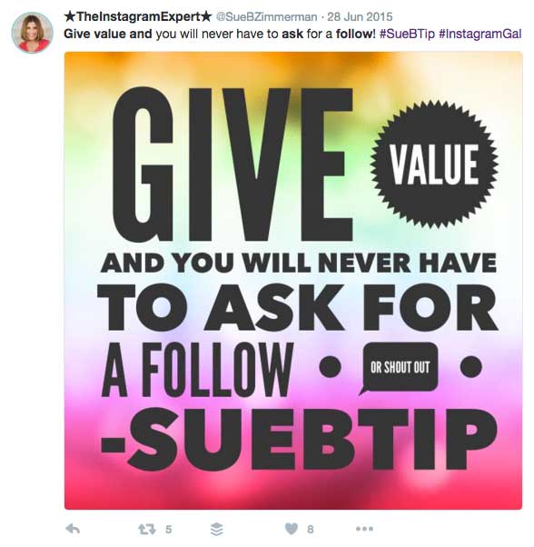 Example of ITTT Instagram Post to Twitter - a Creative way to Increase Instagram Followers