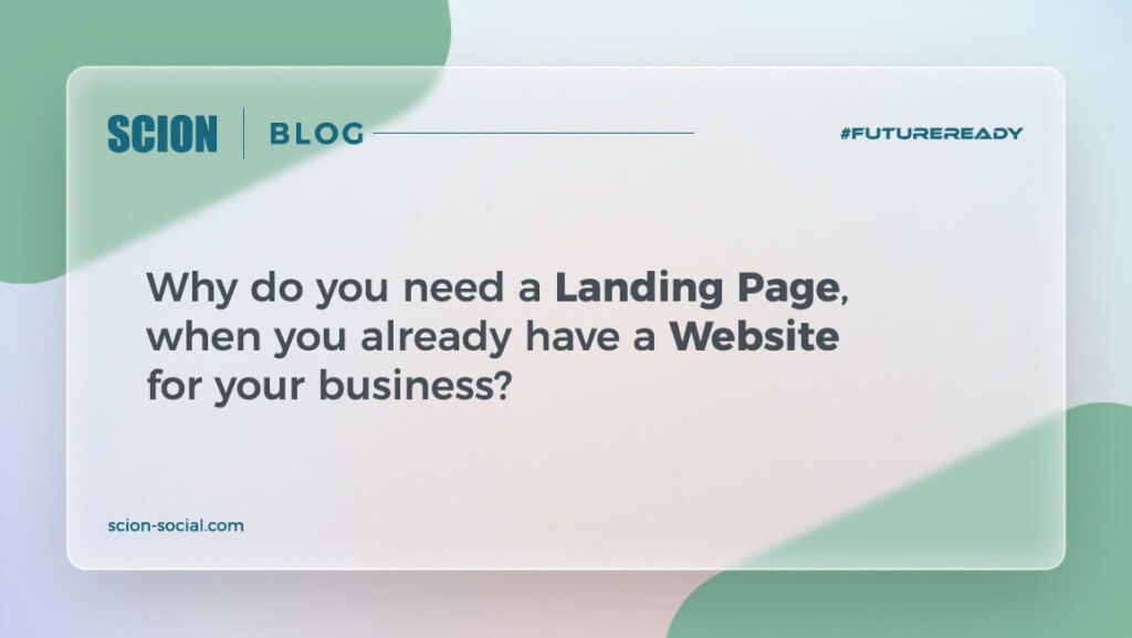 do you need a landing page if you have a website blog