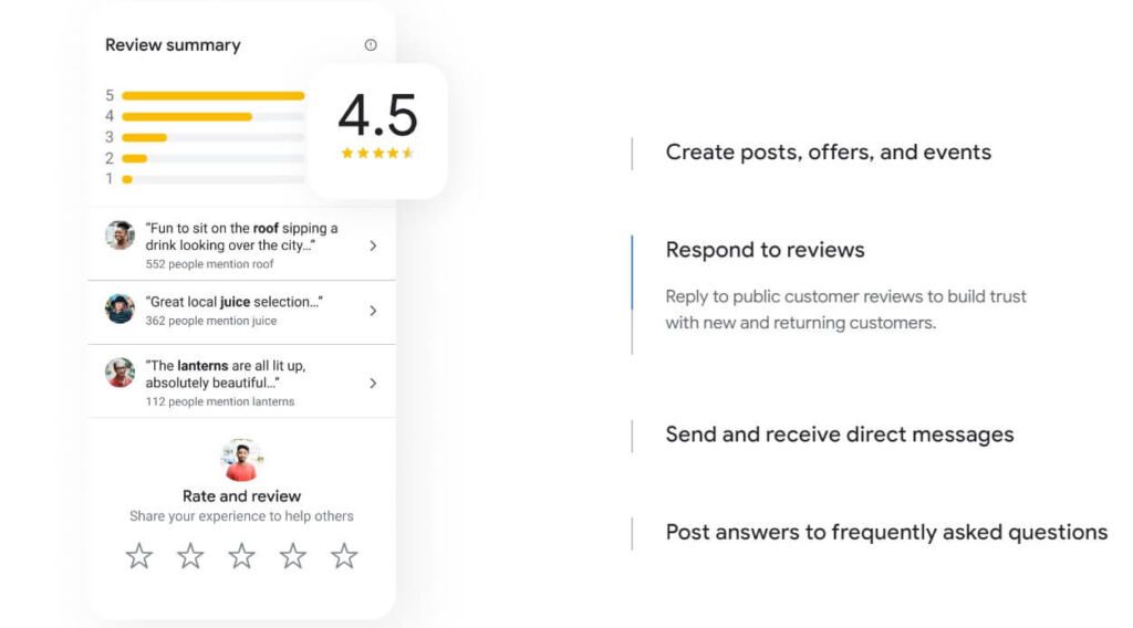 managing google reviews on business profile