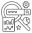 SEO Icon | Scion Social | Scion Social Maintenance and repair tools icon showing a wrench, screwdriver, gear, and circuit board.